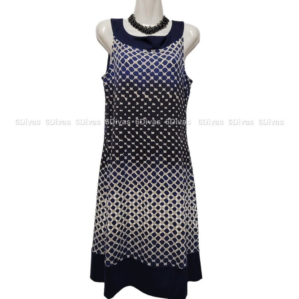 Blue Dress, Polka Dot Sleeveless Dress - Sizes  S,  M,  L, XL - NEW!